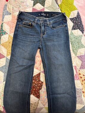 Hollister Women's Skinny Stretch Dark Blue Jeans